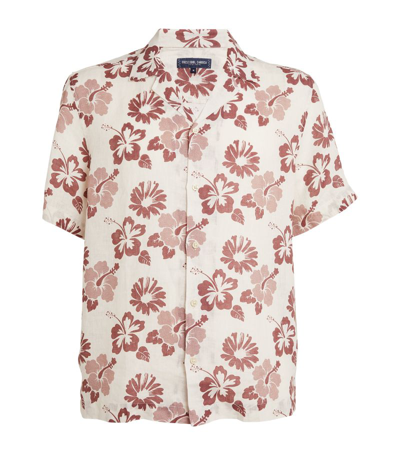 Shop Frescobol Carioca Linen Floral Print Shirt In Multi