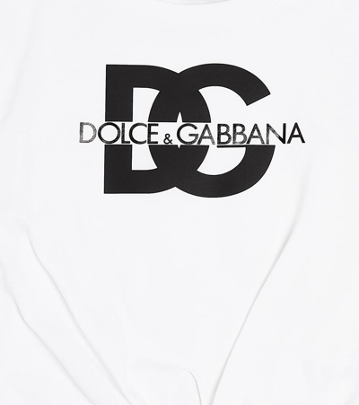 Dolce & Gabbana Dg-print Cotton T-shirt In White