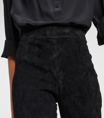 Joseph Stretch-suede Leggings In Black