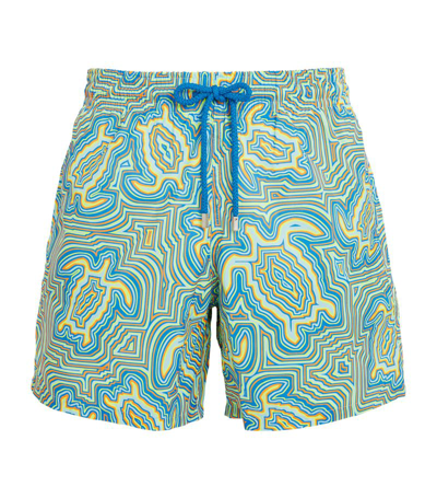 Shop Vilebrequin Turtle Print Mahina Swim Shorts In Multi