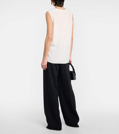 Joseph Silk Stretch Tank Top In White