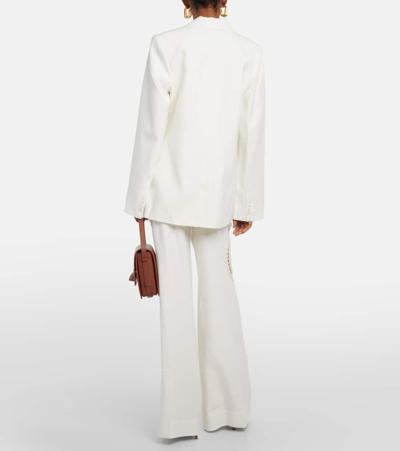 Sir Atacama Crochet Blazer In Beige