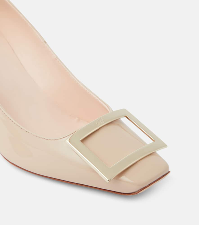 Roger Vivier Trompette Patent-leather Pumps In Neutrals