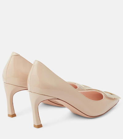 Roger Vivier Trompette Patent-leather Pumps In Neutrals