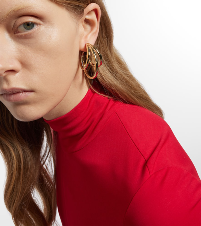Shop Jennifer Fisher Triple Baby 10kt Gold-plated Hoop Earrings