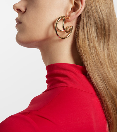 Shop Jennifer Fisher Triple Baby 10kt Gold-plated Hoop Earrings