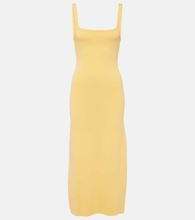 Shop Staud Paityn Midi Dress In Yellow