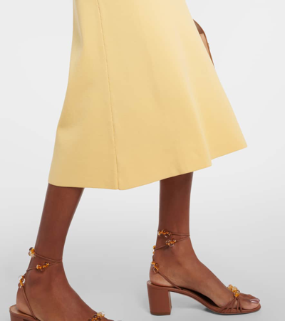 Staud Yellow Paityn Midi Dress In Yellow