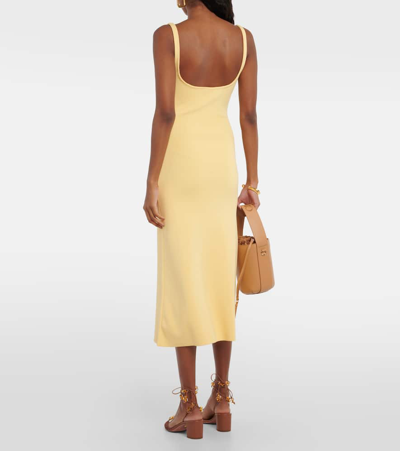 Staud Yellow Paityn Midi Dress In Yellow