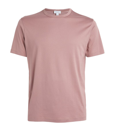 Shop Sunspel Supima Cotton Classic T-shirt In Pink