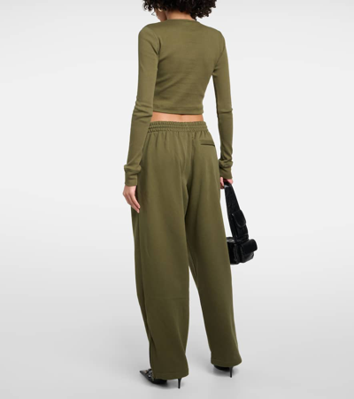 Wardrobe.nyc X Hailey Bieber Cotton Jersey Track Pants In Green