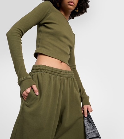 Wardrobe.nyc X Hailey Bieber Cotton Jersey Track Pants In Green