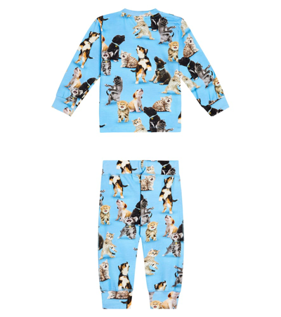 Shop Molo Baby Eloy Sweatshirt And Sammy Pants Set In Multicoloured