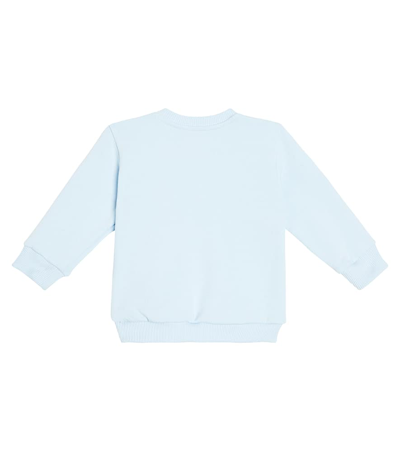 Shop Dolce & Gabbana Baby Printed Cotton Sweatshirt In Blue