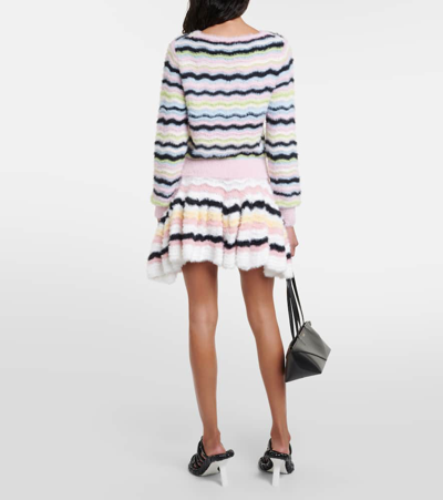 Shop Susan Fang Striped Knit Sweater In Multicoloured