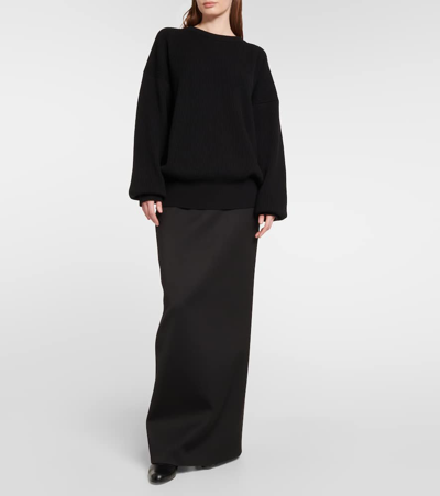 Shop The Row Bartelle Wool Maxi Skirt In Black