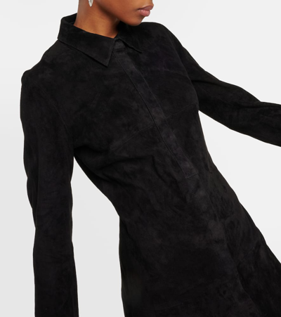 Stouls Becky Suede Coat In Black