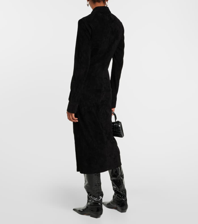 Shop Stouls Becky Suede Coat In Black