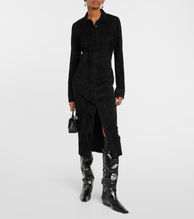 Stouls Becky Suede Coat In Black