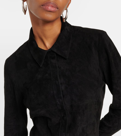Stouls Becky Suede Coat In Black