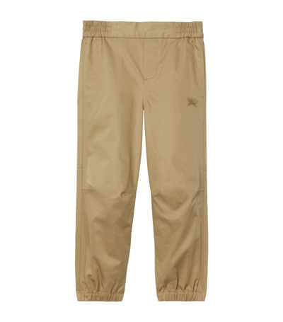 Shop Burberry Kids Cotton-twill Trousers (3-14 Years) In Neutrals