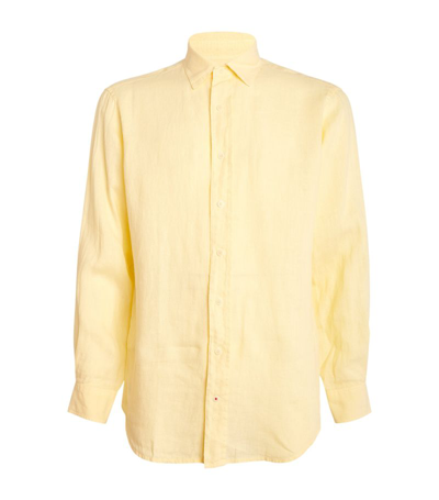 Shop Love Brand & Co. Linen Abaco Shirt In Yellow