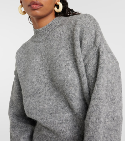 Jacquemus Logo Intarsia Knit Jumper In Grey