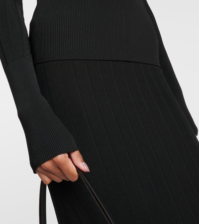 Jacquemus La Maille Pralu Longue Black Cardigan Women In Black
