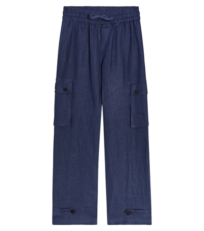 Dolce & Gabbana Linen Pants In Blue