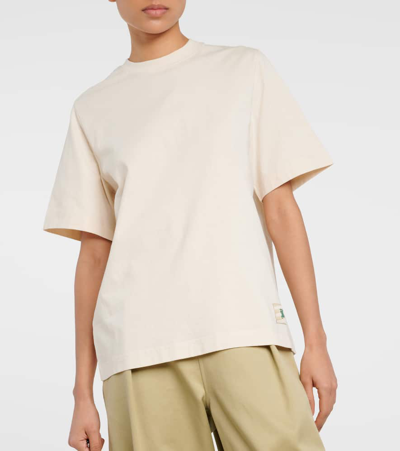 Shop Burberry Ekd Cotton Jersey T-shirt In White