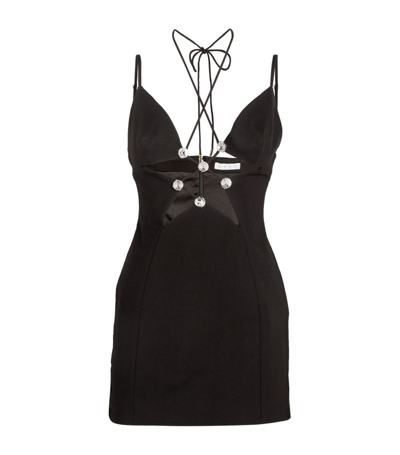 Shop Area Nyc Star Cut-out Mini Dress In Black