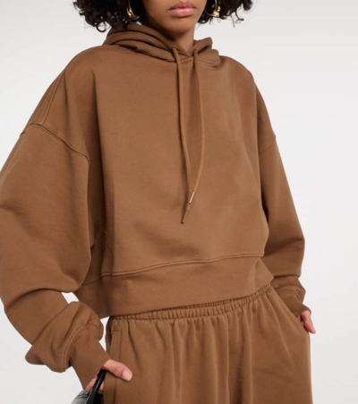 Wardrobe.nyc Oversized Cotton Jersey Hoodie In Brown