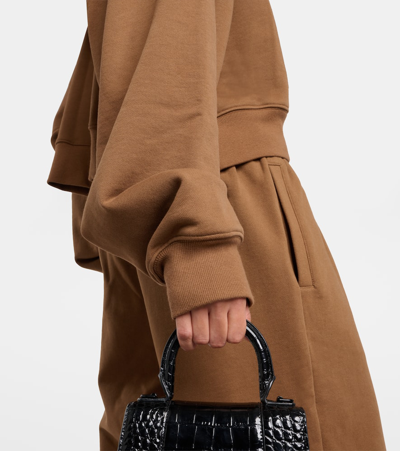 Wardrobe.nyc Oversized Cotton Jersey Hoodie In Brown