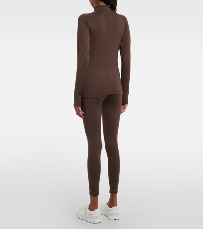 Varley Always Warm Base Layer Half-zip Pullover In Brown
