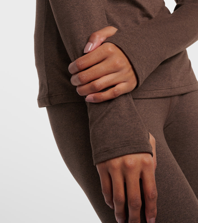 Varley Always Warm Base Layer Half-zip Pullover In Brown