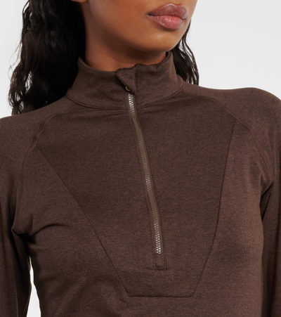 Varley Always Warm Base Layer Half-zip Pullover In Brown