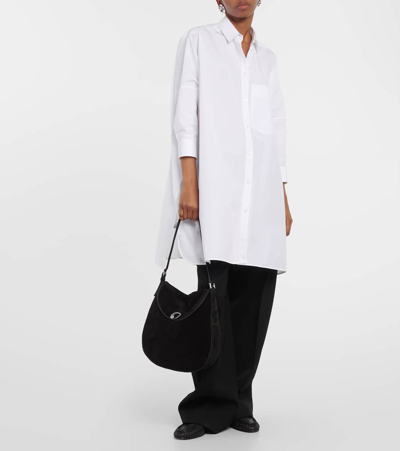 Savette Large Tondo Leather Hobo Bag In Black