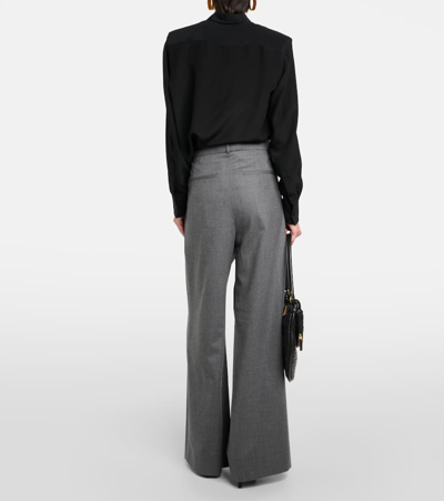 Wardrobe.nyc Grey Wide-leg Wool Trousers In Grey