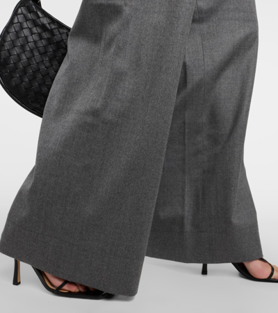 Wardrobe.nyc Grey Wide-leg Wool Trousers In Grey