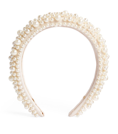 Shop Bari Lynn Pearl-embellished Headband In Multi