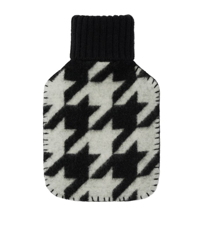 Shop Burberry Houndstooth Hot Water Bottle In Black