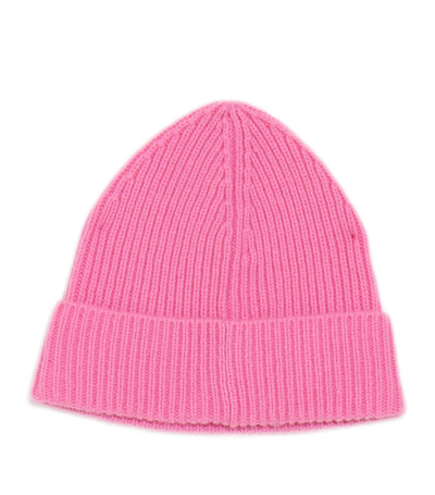 Shop Chinti & Parker Wool-cashmere Ribbed Beanie In Pink