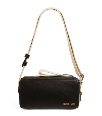 Shop Jacquemus Cuerda Horizontal Strap Bag In Black