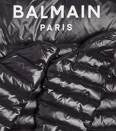 Shop Balmain Quilted Puffer Jacket In Multicoloured