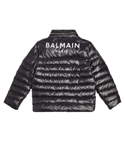 Shop Balmain Quilted Puffer Jacket In Multicoloured