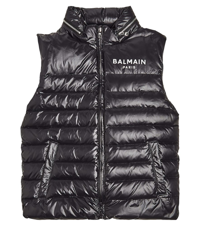 Shop Balmain Quilted Puffer Jacket In Multicoloured