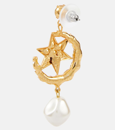 Shop Jennifer Behr Kepler Embellished Gold-plated Drop Earrings