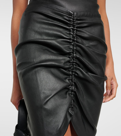 Shop Stouls Mouna Leather Miniskirt In Black