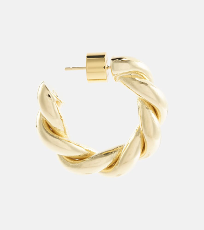 Shop Jennifer Fisher Double Twisted 10kt Gold Hoop Earrings In Yellow
