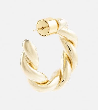 Shop Jennifer Fisher Double Twisted 10kt Gold Hoop Earrings In Yellow